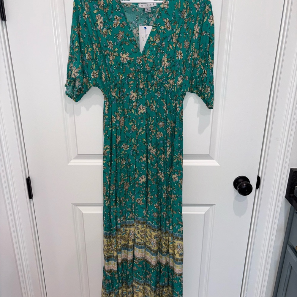 HYFVE Teal Floral Maxi Dress
